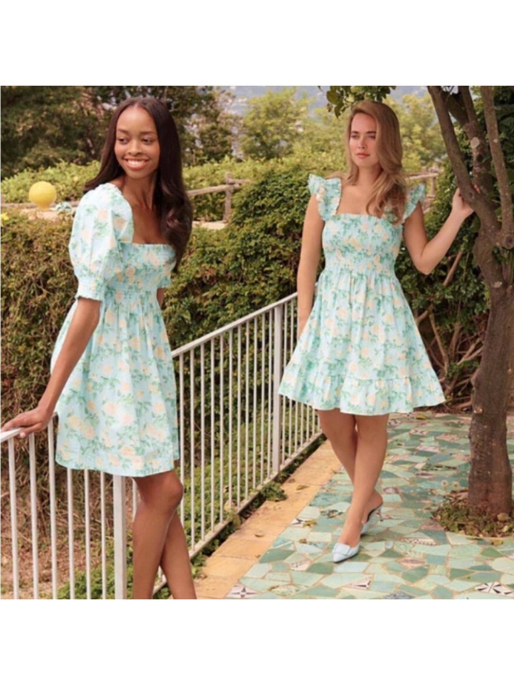 Hill House Elizabeth Nap dress. Blue Rose poplin. XS. EUC - Picture 3 of 7